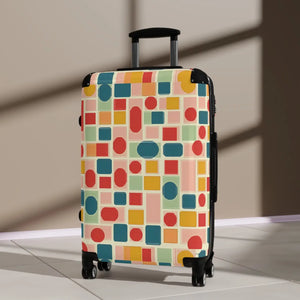 Vibrant Geometric Pattern Suitcase - Stylish Travel - Dipaliz - Suitcases