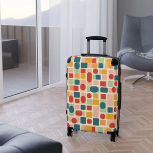 Vibrant Geometric Pattern Suitcase - Stylish Travel - Dipaliz - Suitcases