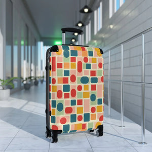 Vibrant Geometric Pattern Suitcase - Stylish Travel - Dipaliz - Suitcases
