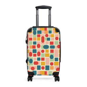 Vibrant Geometric Pattern Suitcase - Stylish Travel - Dipaliz - Suitcases