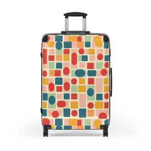 Vibrant Geometric Pattern Suitcase - Stylish Travel - Dipaliz - Suitcases