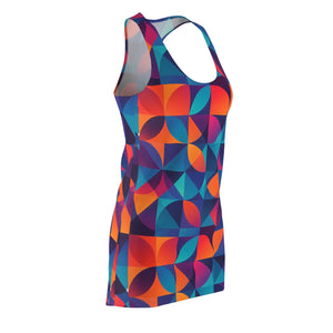 Colorful Geometric Racerback Dress Summer - Dipaliz - Dresses - Xs