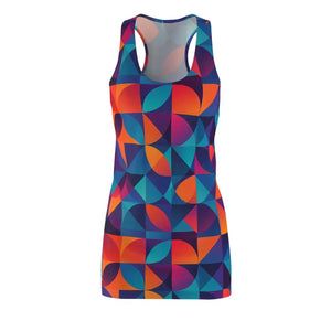 Colorful Geometric Racerback Dress Summer Style - Dipaliz - Dresses