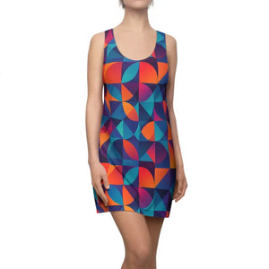 Colorful Geometric Racerback Dress Summer Style - Dipaliz - Xs - Dresses