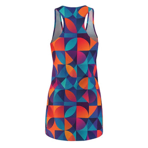 Colorful Geometric Racerback Dress Summer Style - Dipaliz - Dresses