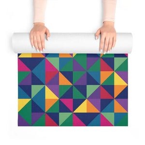 Foam Yoga Mat - Colorful Geometric Non-slip - Dipaliz - 24” x 72” - & Pilates Mats
