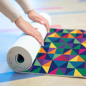 Foam Yoga Mat - Colorful Geometric Non-slip - Dipaliz - 24” x 72” - & Pilates Mats