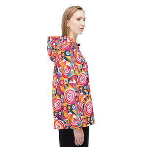 Outerwear - Colorful Geometric Windbreaker Jacket – Retro Pop Art Circles Aop