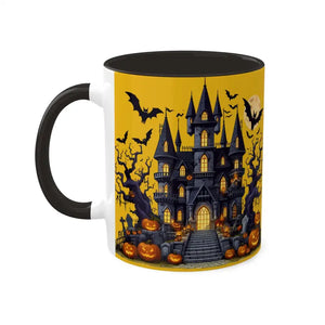 Haunted Castle Mug - Colorful Spooky Sips Year Round - Dipaliz - 11oz / Black - Mugs