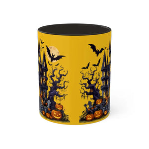 Haunted Castle Mug - Colorful Spooky Sips Year Round - Dipaliz - 11oz / Black - Mugs