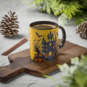 Haunted Castle Mug - Colorful Spooky Sips Year Round - Dipaliz - 11oz / Black - Mugs