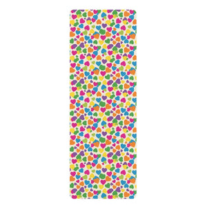 Colorful Heart Pattern Yoga Mat Non Slip Vibrant Design - Dipaliz - 24” x 72” - & Pilates Mats