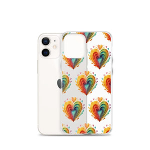 Stylish Colorful Hearts Clear Case - Iphone Protection - Dipaliz - Mobile Phone Cases
