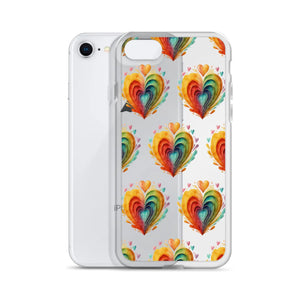 Stylish Colorful Hearts Clear Case - Iphone Protection - Dipaliz - Mobile Phone Cases