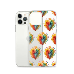 Stylish Colorful Hearts Clear Case - Iphone Protection - Dipaliz - Mobile Phone Cases