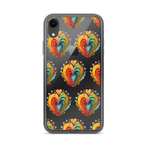Stylish Colorful Hearts Clear Case - Iphone Protection - Dipaliz - Mobile Phone Cases