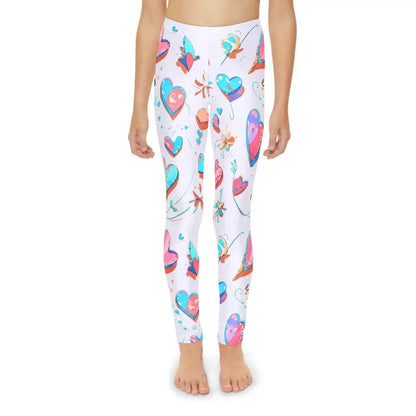 Colorful Hearts Leggings for Kids - Vibrant Activewear Fun! - Clothes