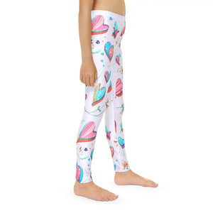 Colorful Hearts Leggings for Kids - Microfiber Spandex - Dipaliz - Activewear