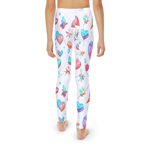 Colorful Hearts Leggings for Kids - Microfiber Spandex - Dipaliz - Activewear