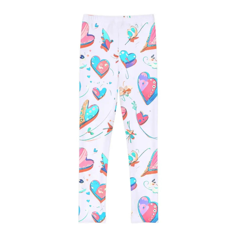 Colorful Hearts Leggings for Kids - Vibrant Activewear Fun! - Clothes