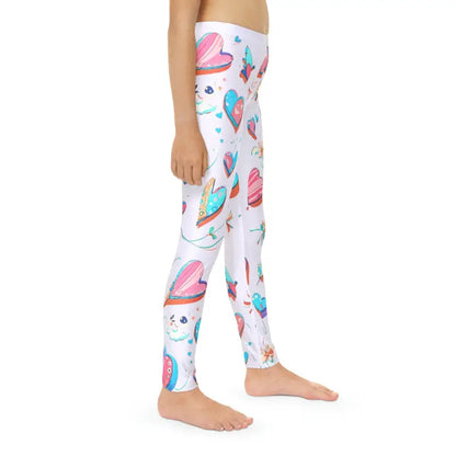 Colorful Hearts Leggings for Kids - Vibrant Activewear Fun! - Clothes