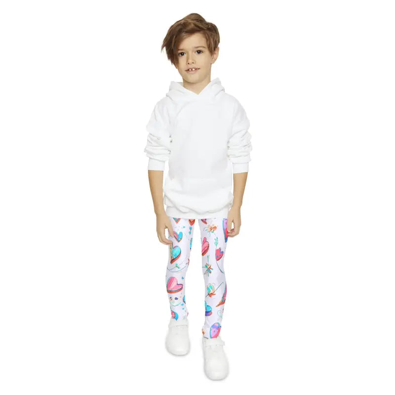 Colorful Hearts Leggings for Kids - Vibrant Activewear Fun! - Clothes