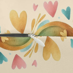 Colorful Hearts Throw Pillow Spun Polyester Lumbar - Dipaliz - 20’’ × 14’’ - Pillows