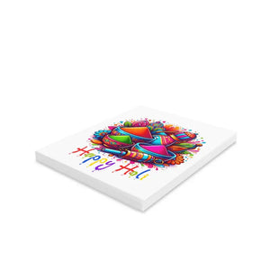Happy Holi Greeting Cards with Matching White Envelopes - Dipaliz - & Note