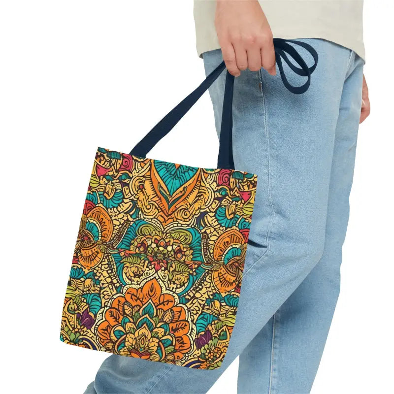 Colorful Indian Pattern Aop Tote Bag - Bags