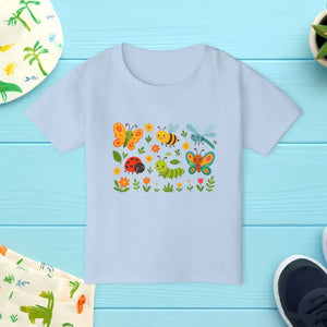 Kids Clothes - Colorful Insect Toddler Bug Tee - Soft Summer Graphics - Dipaliz Light Blue / 2t