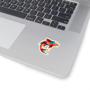 Colorful Koi Fish Kiss-cut Sticker - Vibrant Watercolor Decal for Laptops & Gear - Decorative Stickers