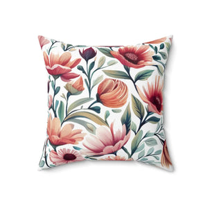 Colorful Large Flowers Polyester Square Pillow - Dipaliz - Throw Pillows