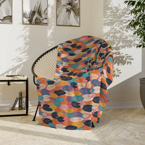 Colorful Leaf Pattern Blanket – Velveteen Microfiber - Dipaliz - Blankets