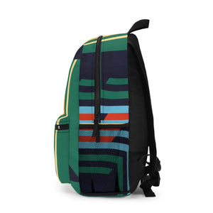 Durable Lines Pattern Backpack - Colorful Polyester - Dipaliz - Backpacks