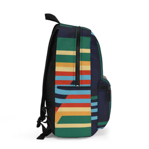 Durable Lines Pattern Backpack - Colorful Polyester - Dipaliz - Backpacks