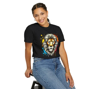 Colorful Lion Head T-shirt Wild Energy Statement Piece Dipaliz - T-shirts
