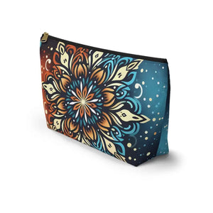 Boho Colorful Mandala Accessory Pouch - Vibrant Organizer - Dipaliz - Cosmetic & Toiletry Bags