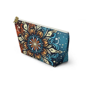 Boho Colorful Mandala Accessory Pouch - Vibrant Organizer - Dipaliz - Cosmetic & Toiletry Bags