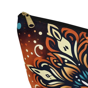 Boho Colorful Mandala Accessory Pouch - Vibrant Organizer - Dipaliz - Cosmetic & Toiletry Bags