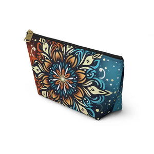 Boho Colorful Mandala Accessory Pouch - Vibrant Organizer - Dipaliz - Cosmetic & Toiletry Bags