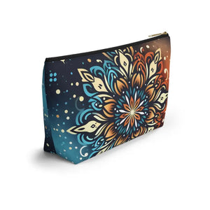Boho Colorful Mandala Accessory Pouch - Vibrant Organizer - Dipaliz - Cosmetic & Toiletry Bags