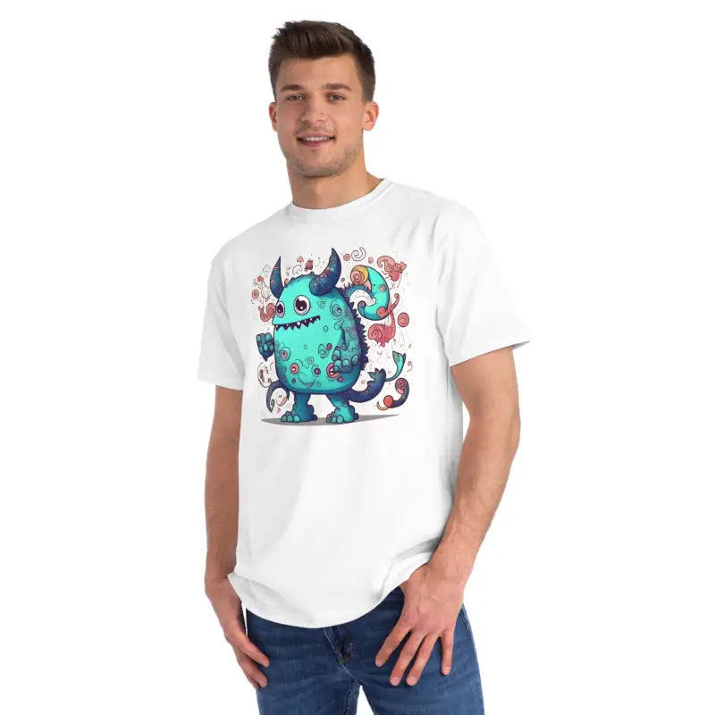 Colorful Monster Organic Tee: Unleash Classic Comfort - T-shirt