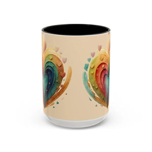 Vibrant Hearts Pattern Ceramic Mugs - Eco Friendly Gifts - Dipaliz