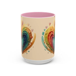 Vibrant Hearts Pattern Ceramic Mugs - Eco Friendly Gifts - Dipaliz