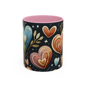 Colorful Hearts Pattern Mugs - 11oz Ceramic - Dipaliz