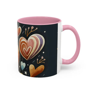 Colorful Hearts Pattern Mugs - 11oz Ceramic - Dipaliz