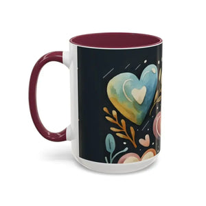 Colorful Mugs 11oz Hearts Pattern Coffee Cup - Dipaliz