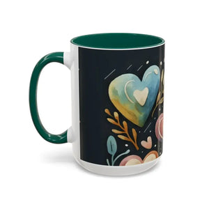 Colorful Mugs 11oz Hearts Pattern Coffee Cup - Dipaliz