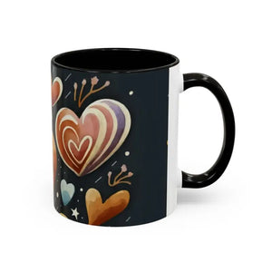 Colorful Mugs 11oz Hearts Pattern Coffee Cup - Dipaliz