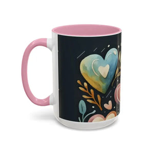 Colorful Mugs 11oz Hearts Pattern Coffee Cup - Dipaliz
